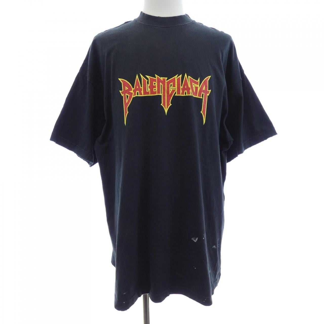 バレンシアガ BALENCIAGA METAL LOGO CRASHED 694576 TMV88 UNISEX Tシャツ