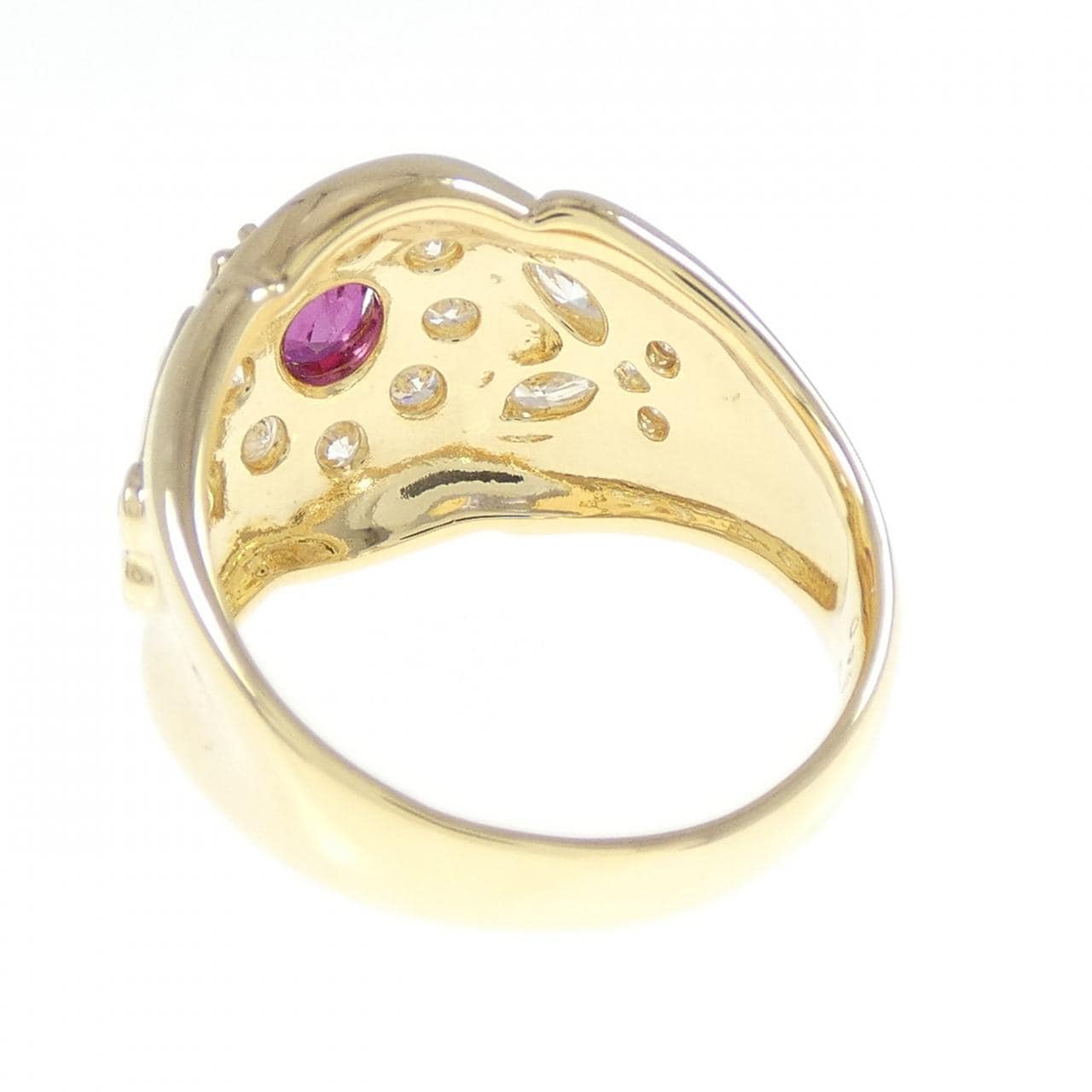 K18YG ルビー リング 0.68CT