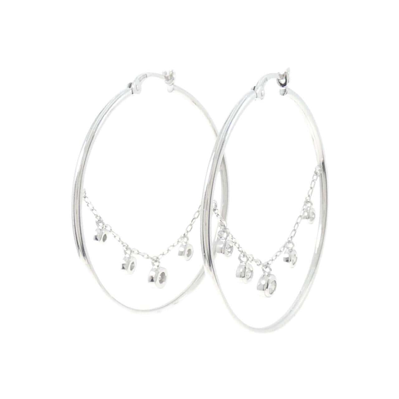K18WG ダイヤモンド ピアス 0.22CT