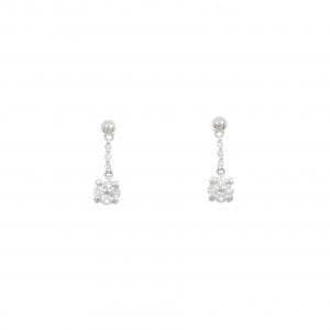 PT900 フラワー ダイヤモンド ピアス 0.40CT