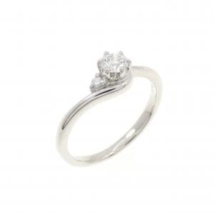 PT900 ダイヤモンド ピンキー リング 0.140CT