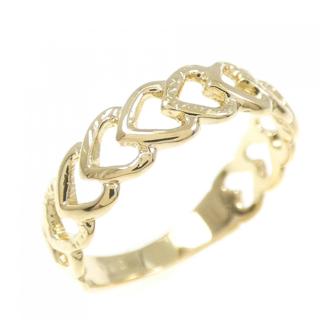 K18YG ハート リング