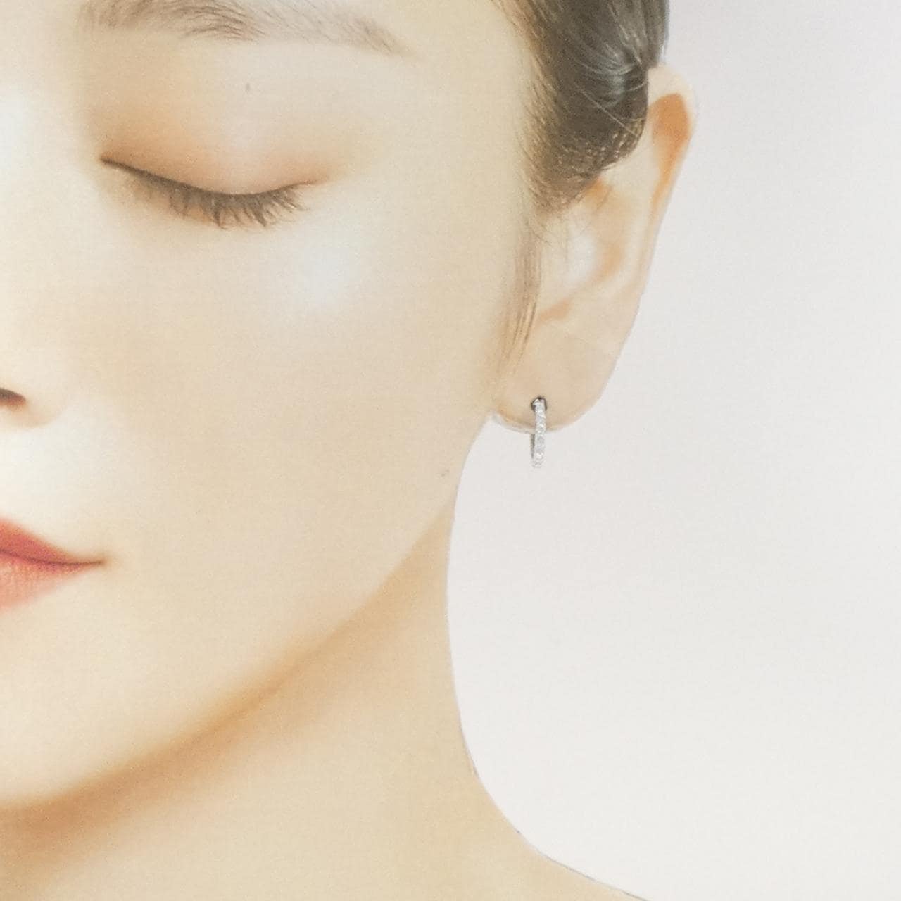 PT900 ダイヤモンド ピアス 0.15CT 片耳