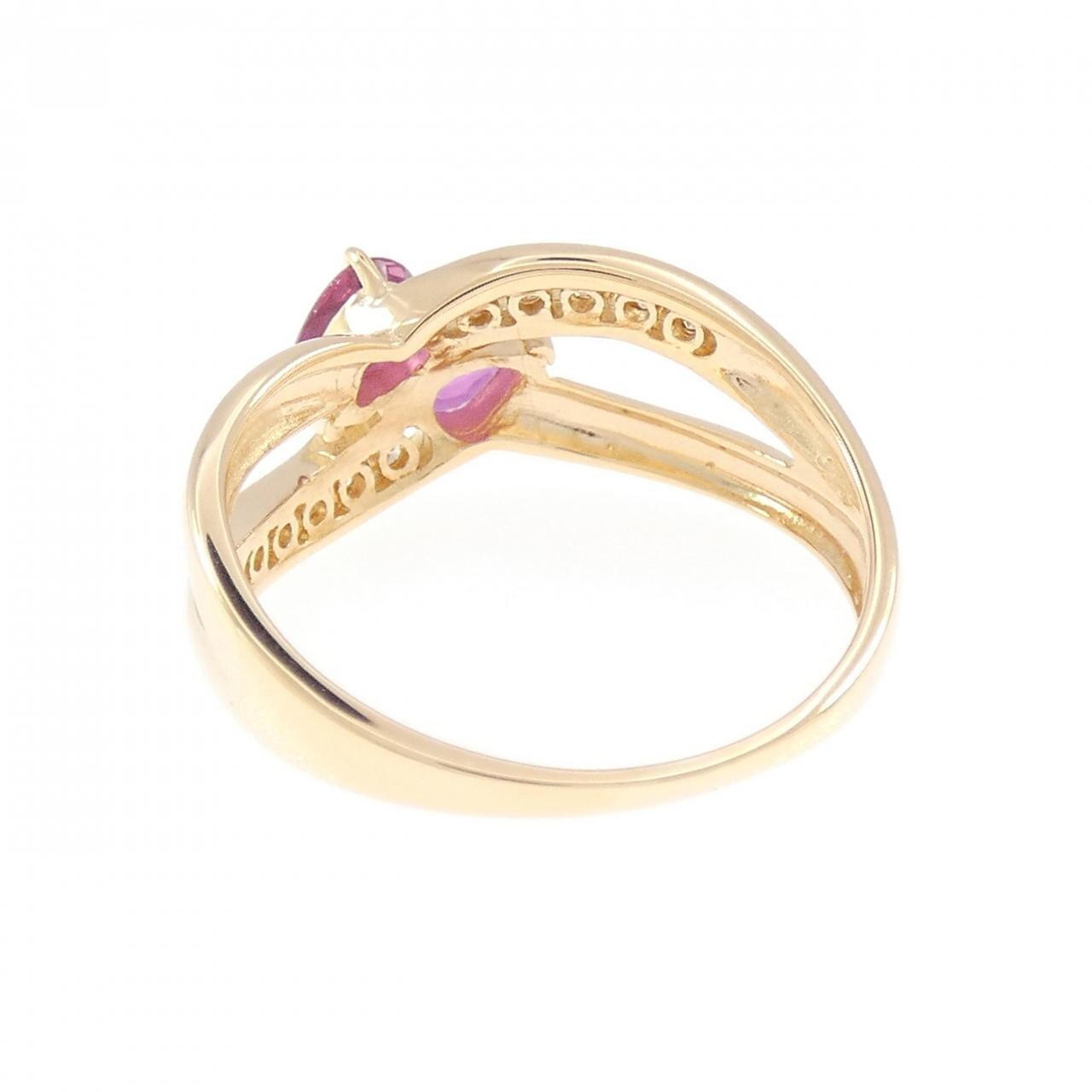 K18YG ルビー リング