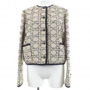 クリスチャンディオール CHRISTIAN DIOR クロップドジャケットカナージュ 511V58A7757 ノーカラージャケット
