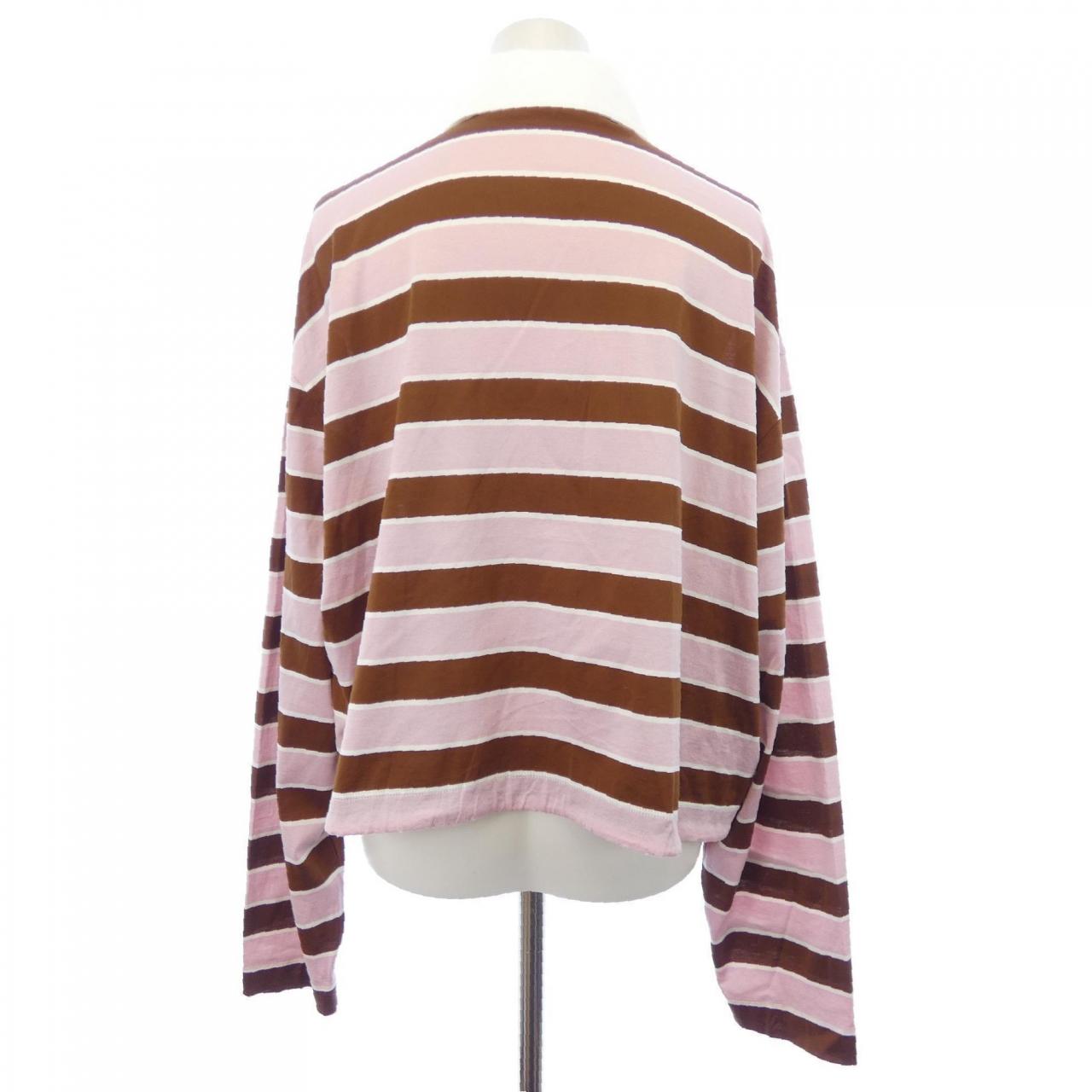 プラダ PRADA 長袖バヤデールプリントライルコットンTシャツ 39661 SOOO 189P ポロシャツ