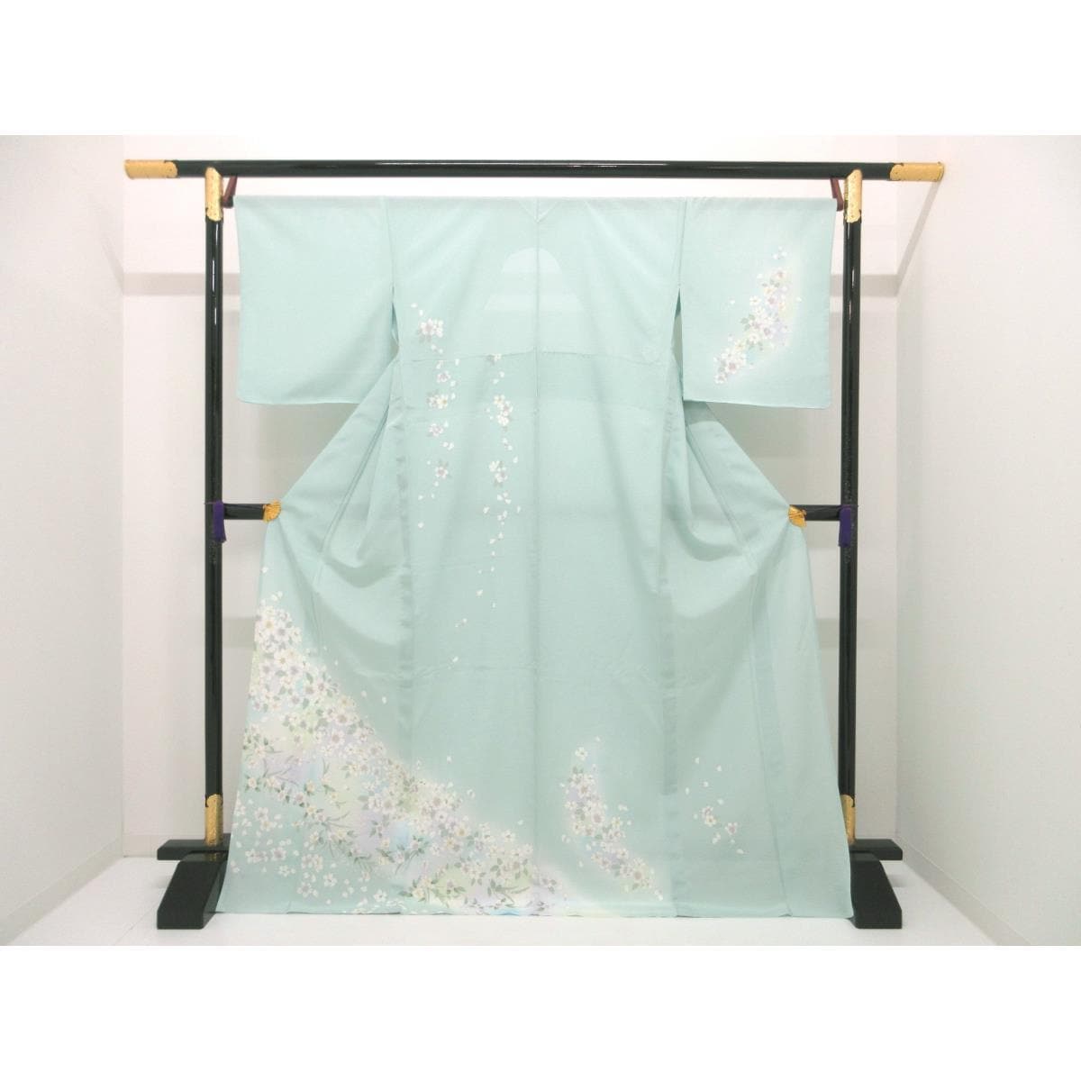 [Unused items] Single layer Komuro visiting kimono, Yuzen processing, blur dyeing