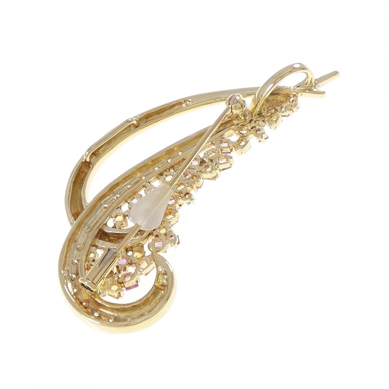 K18YG サファイヤ ブローチ 1.60CT