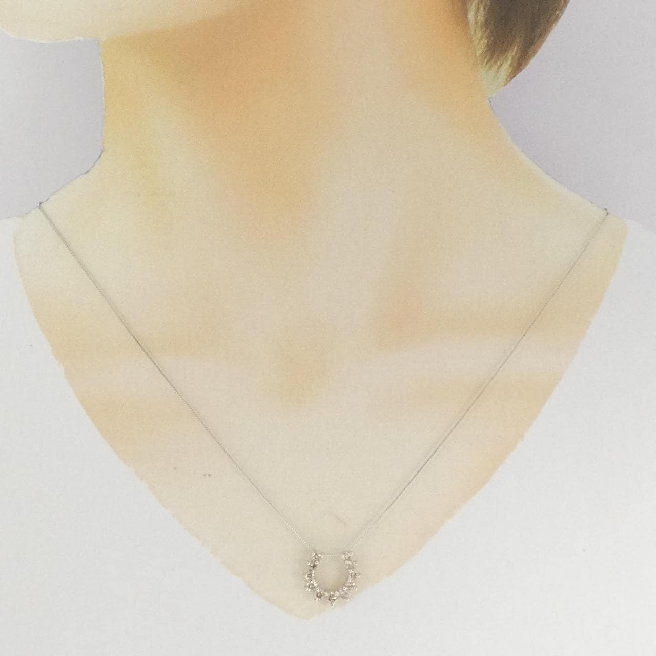 K18WG ダイヤモンド ネックレス 1.00CT