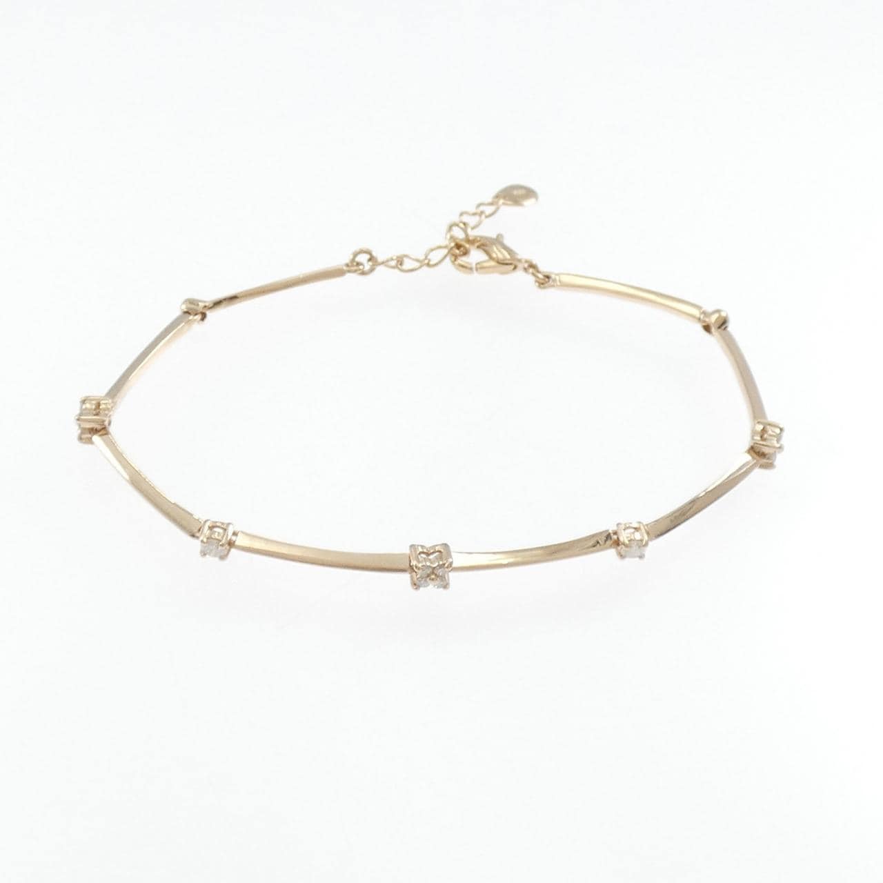 K18PG フラワー ダイヤモンド ブレスレット 0.22CT