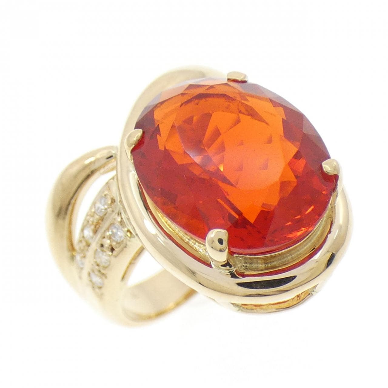 K18YG オパール リング 4.32CT