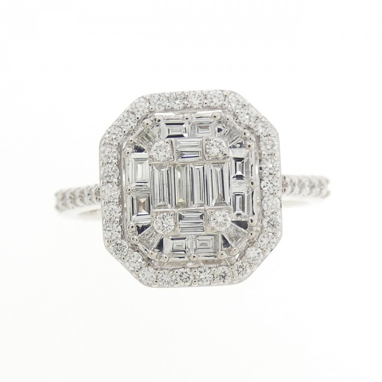 750WG ダイヤモンド リング 0.85CT