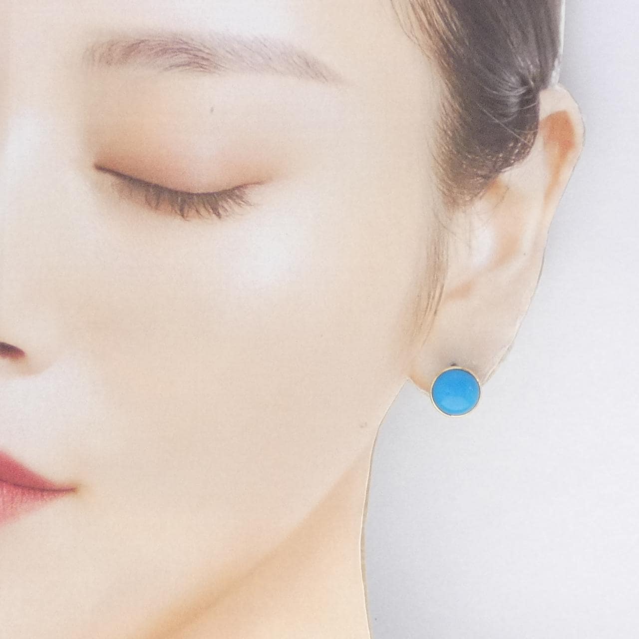 K18YG ターコイズ ピアス