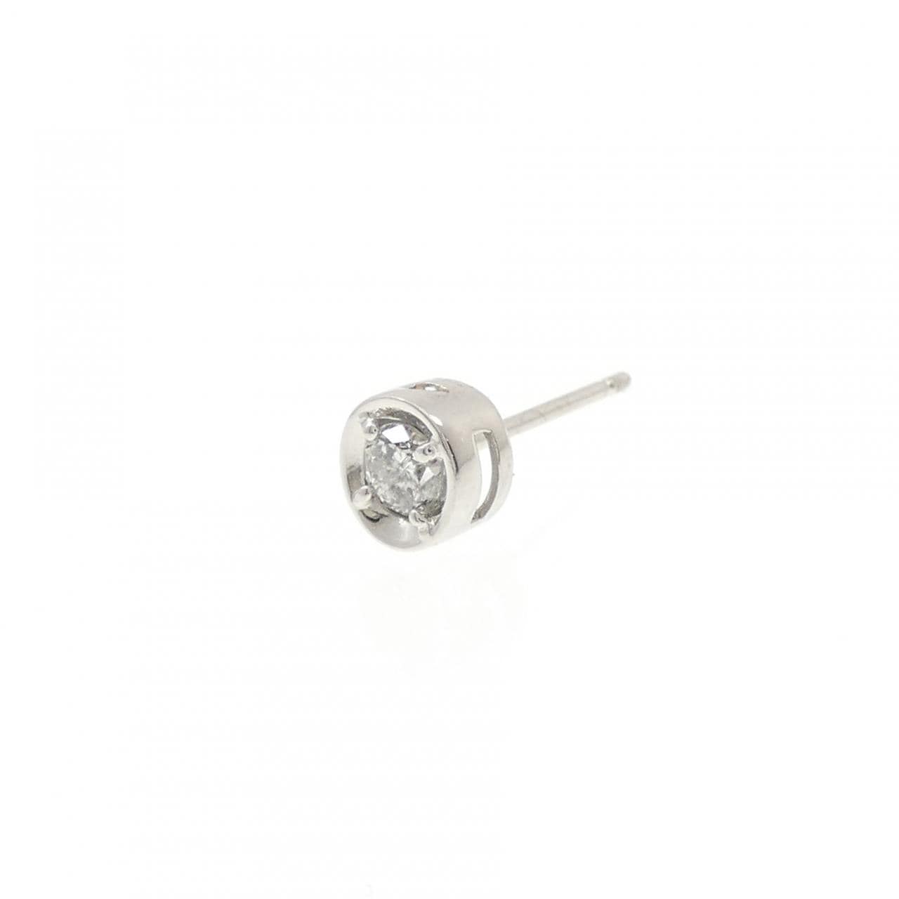 PT900 ダイヤモンド ピアス 0.10CT 片耳