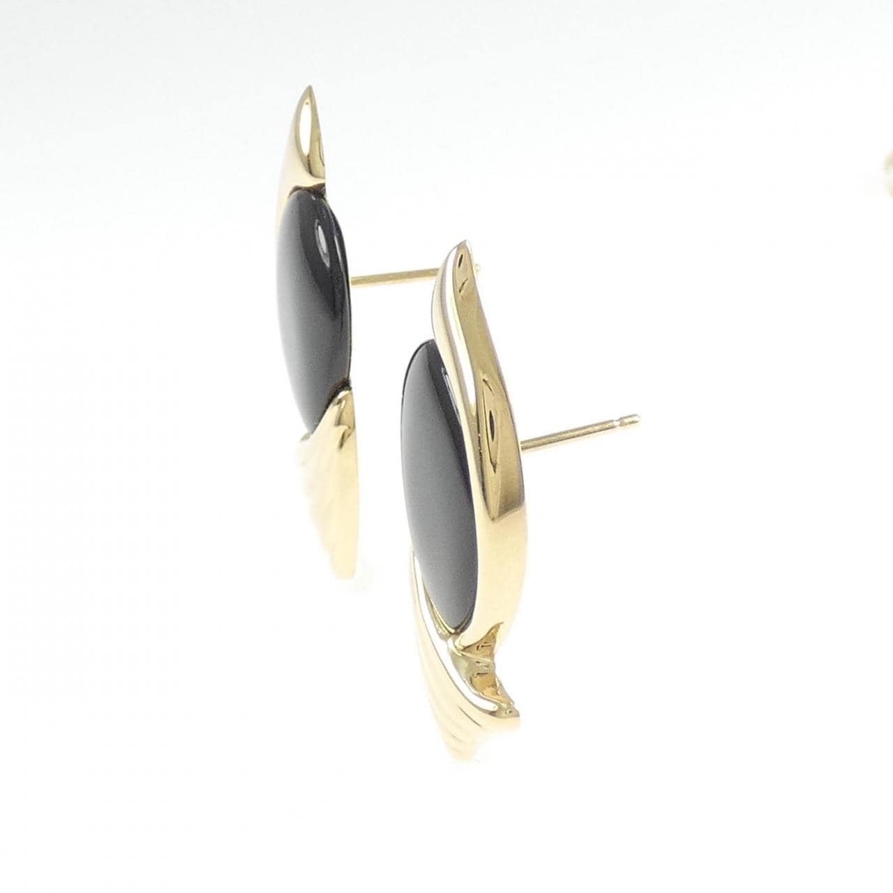 K18YG オニキス ピアス