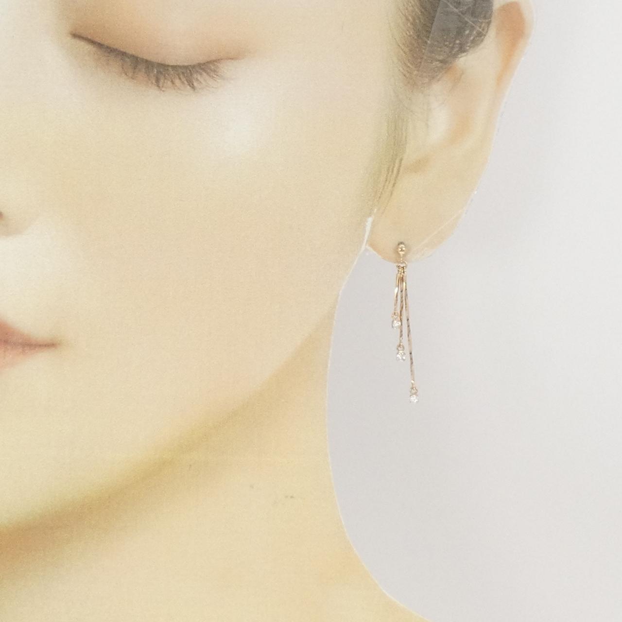 K18PG ダイヤモンド ピアス 0.20CT
