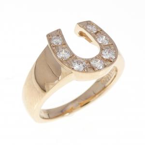 コメ兵｜K18PG ホースシュー ダイヤモンド リング 0.22CT｜ジュエリー  