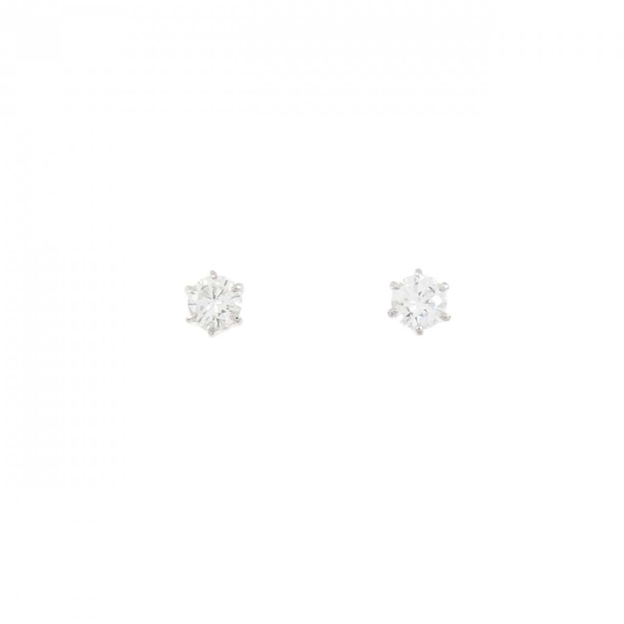 PT900 ダイヤモンド ピアス 0.227CT 0.228CT D-F SI2 VG-GOOD