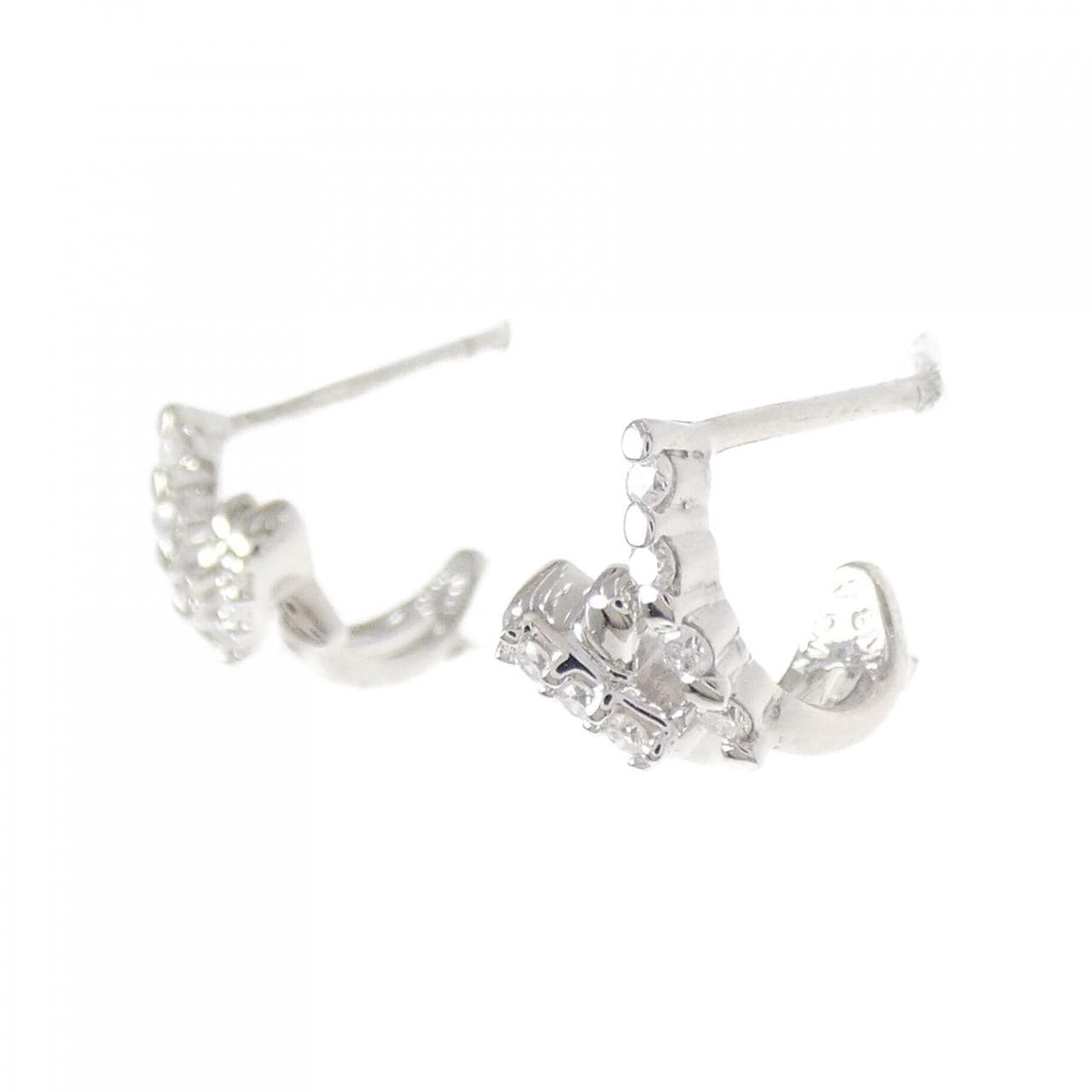 K18WG ダイヤモンド ピアス 0.14CT