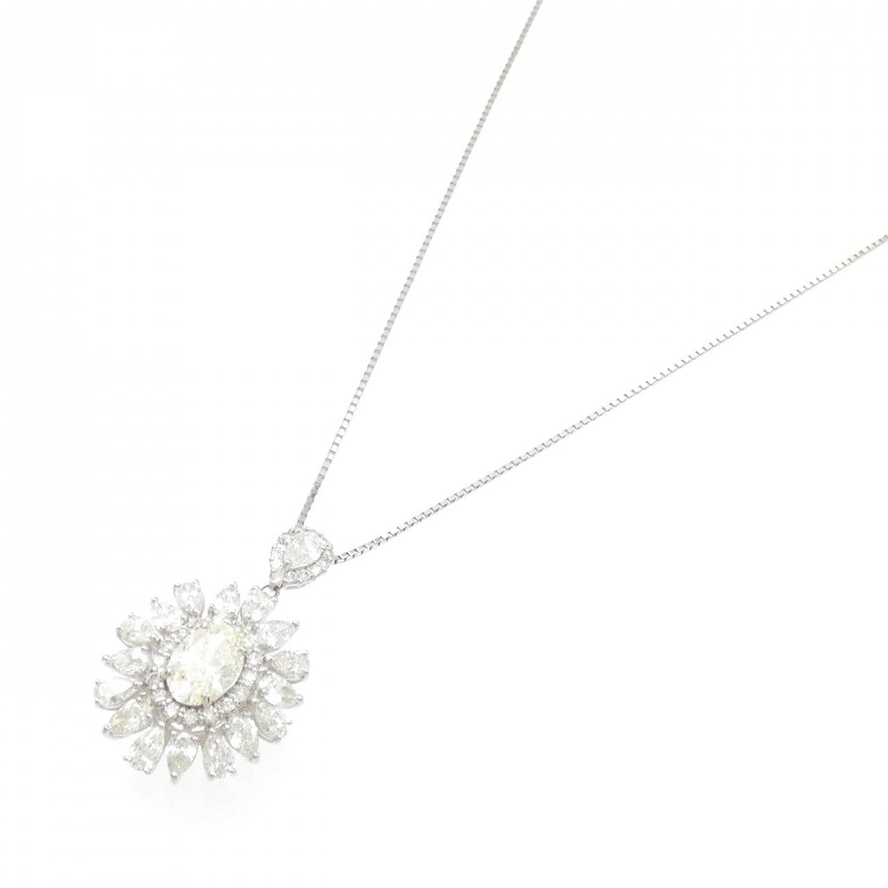 [BRAND NEW] PT Diamond Necklace 1.013CT M SI1 Oval Cut