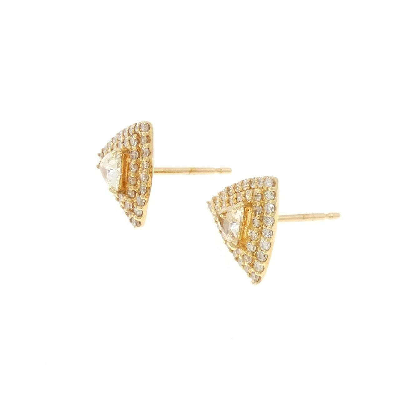 [BRAND NEW] K18YG Diamond earrings 0.54CT