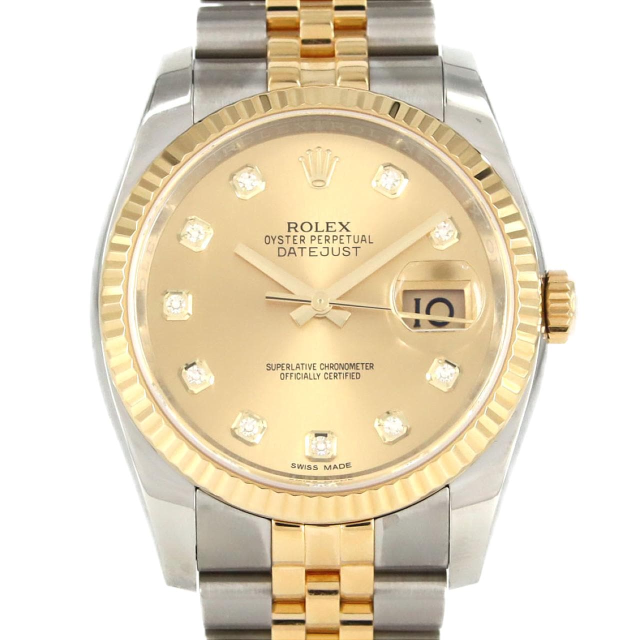 ロレックス デイトジャスト 116233G SSxYG 自動巻 ランダム番