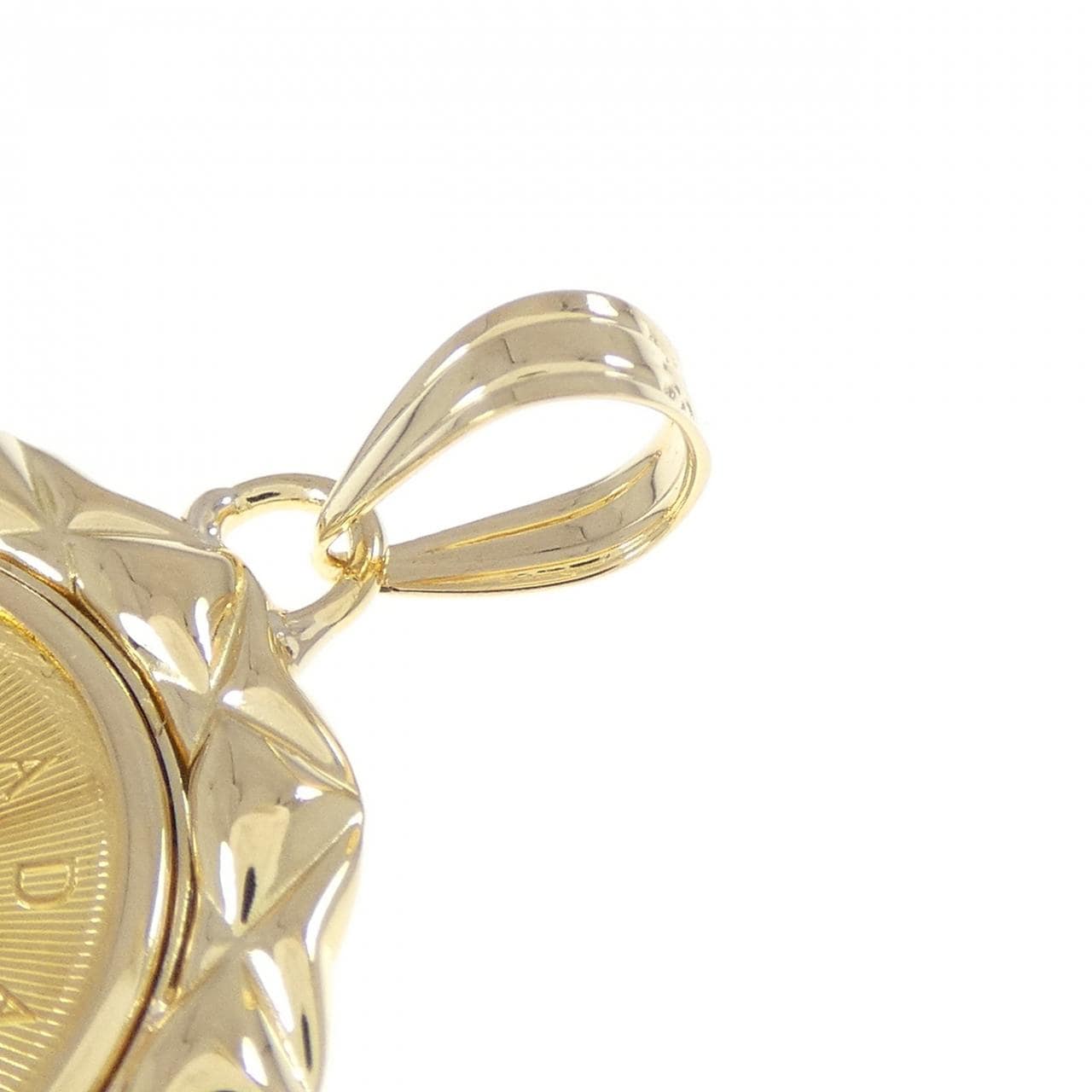 K18YG(枠) コイン ペンダント