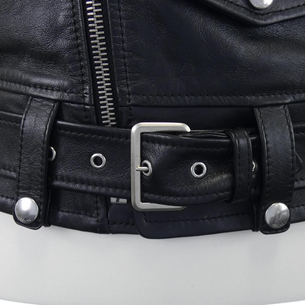 セリーヌ CELINE クラシックバイカージャケット 2E158599E レザーライダースジャケット