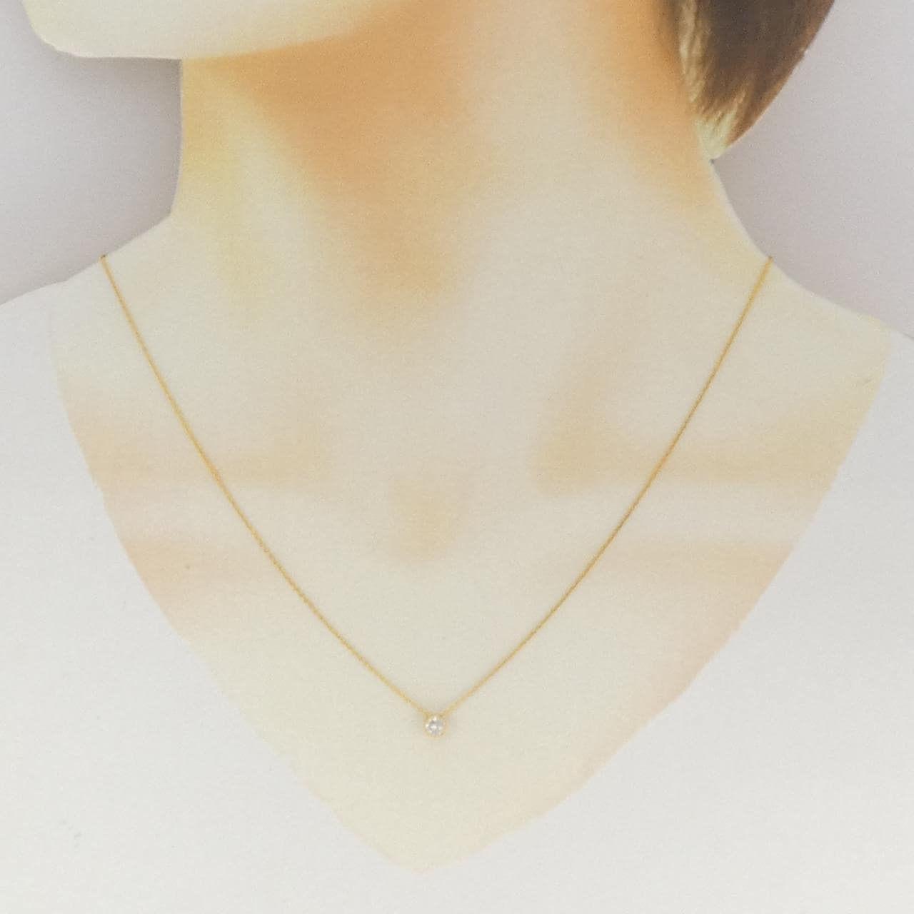 K18YG ダイヤモンド ネックレス 0.19CT