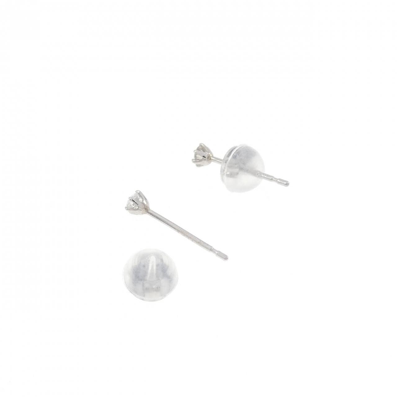 PT900 ソリティア ダイヤモンド ピアス 0.10CT