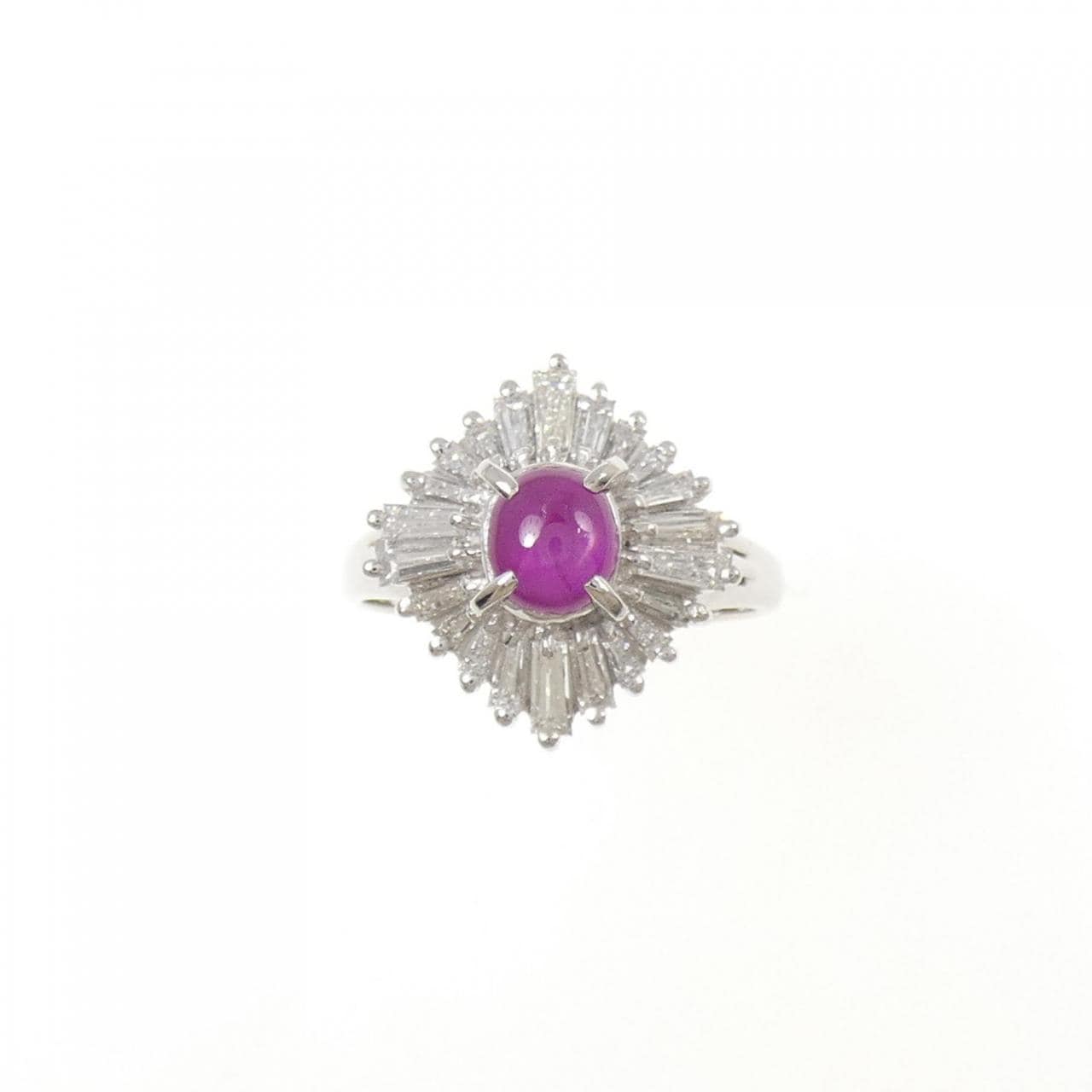 PT900 スタールビー リング 0.68CT