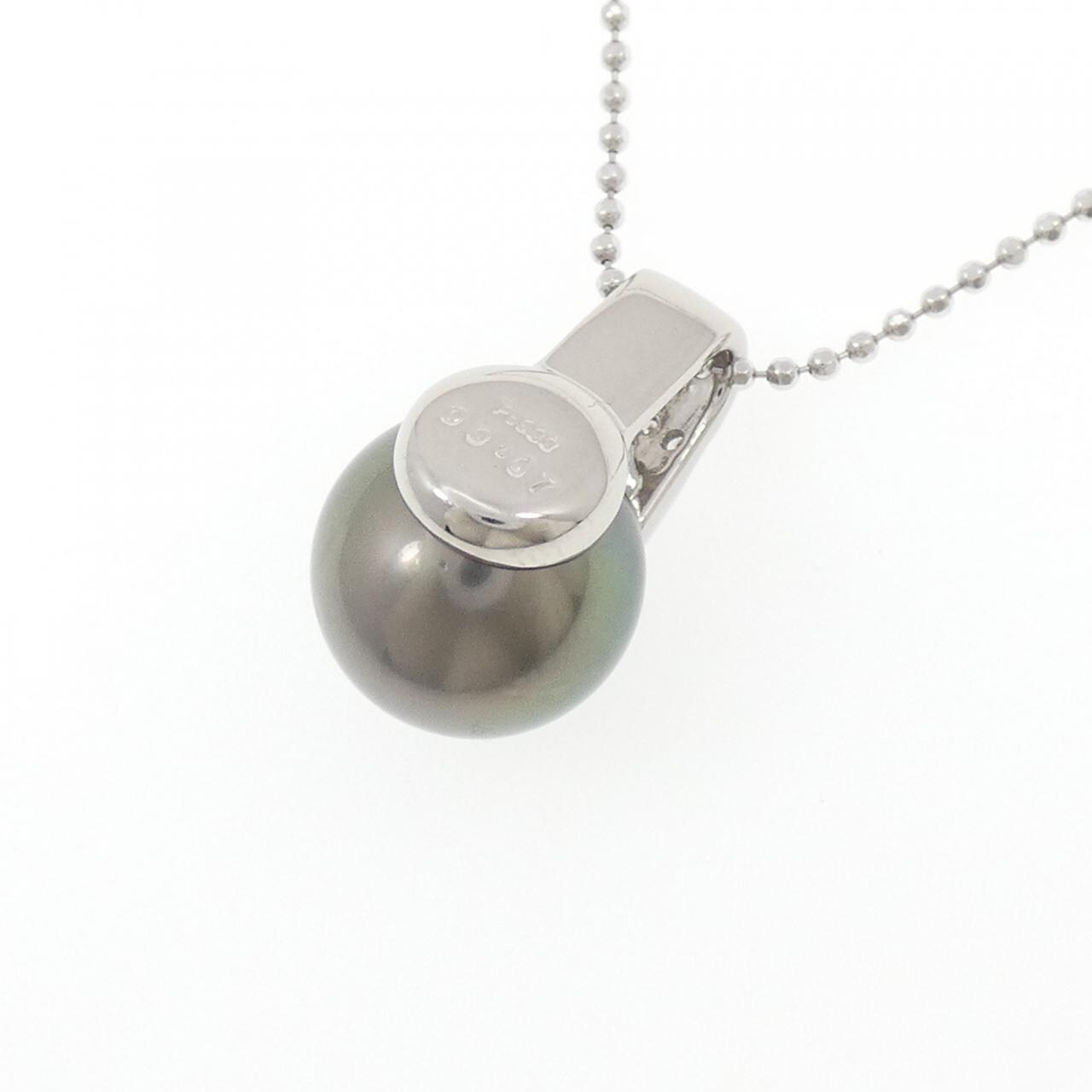 PT900/PT850 黒蝶パール ネックレス 11.7mm