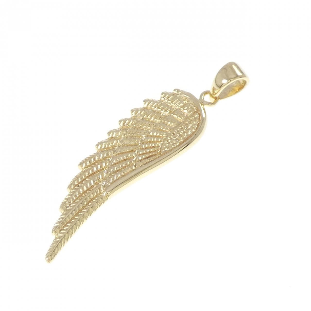 K18YG フェザー ペンダント