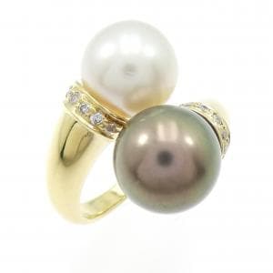 18KYG パール リング