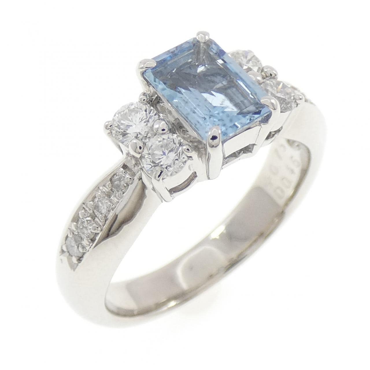 PT900 アクアマリン リング 0.75CT