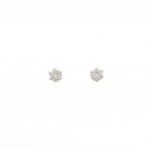 PT900 ソリティア ダイヤモンド ピアス 0.10CT