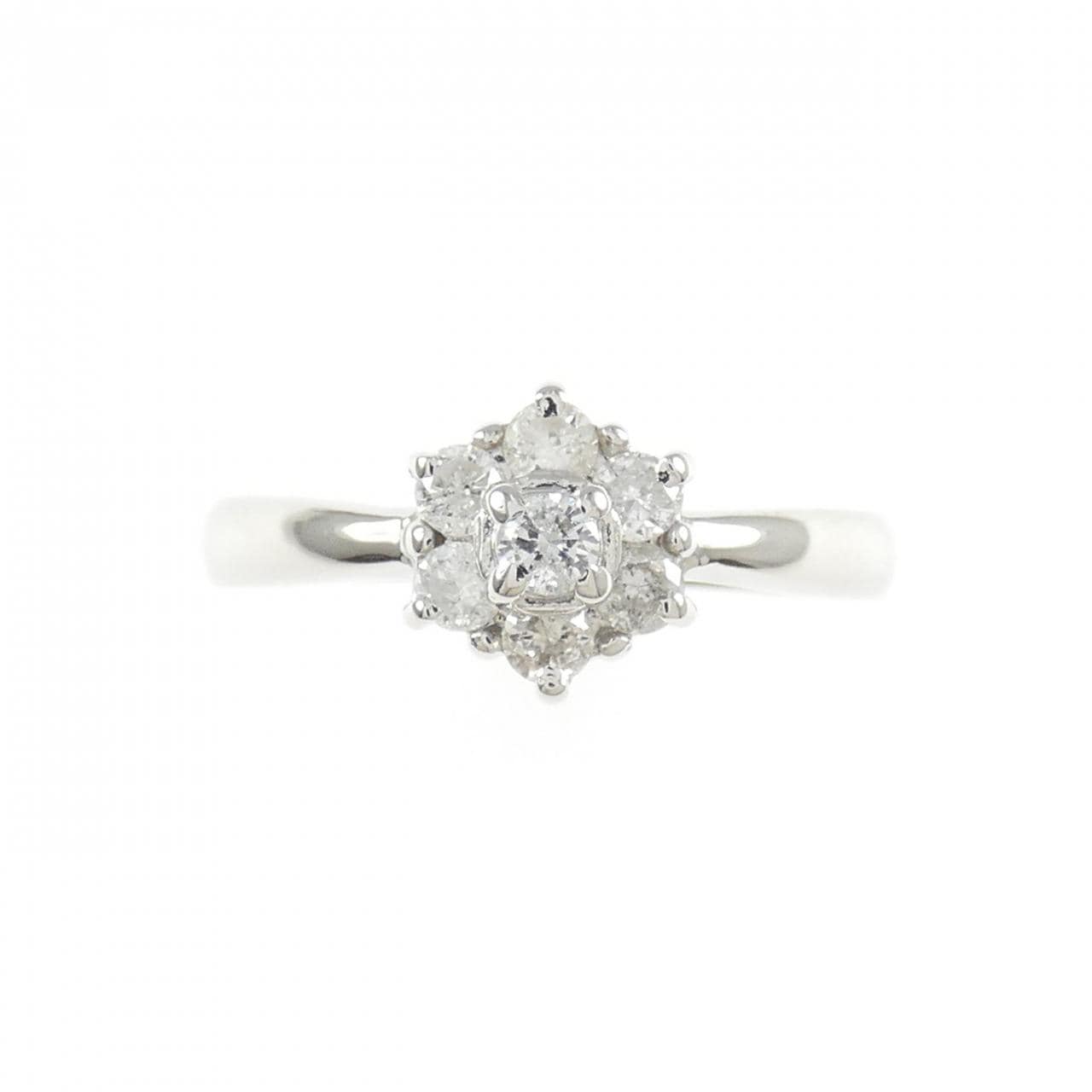 PT900 フラワー ダイヤモンド リング 0.30CT