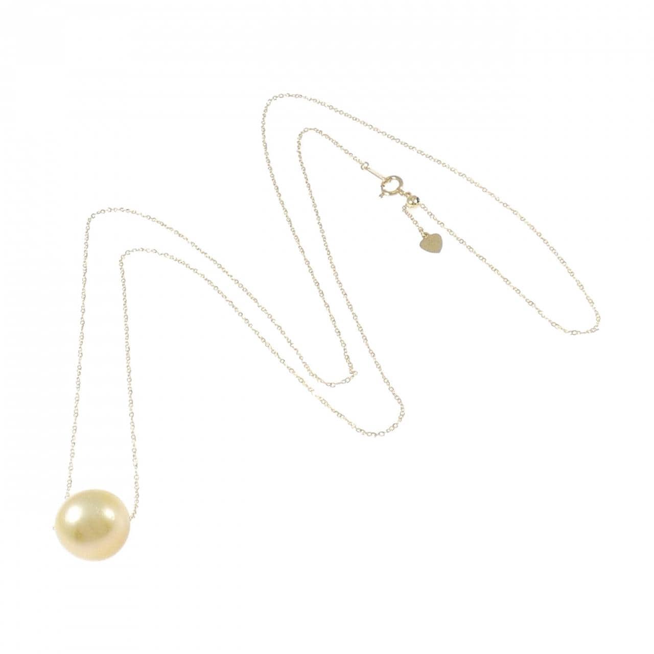 K18YG 白蝶パール ネックレス 12.7mm