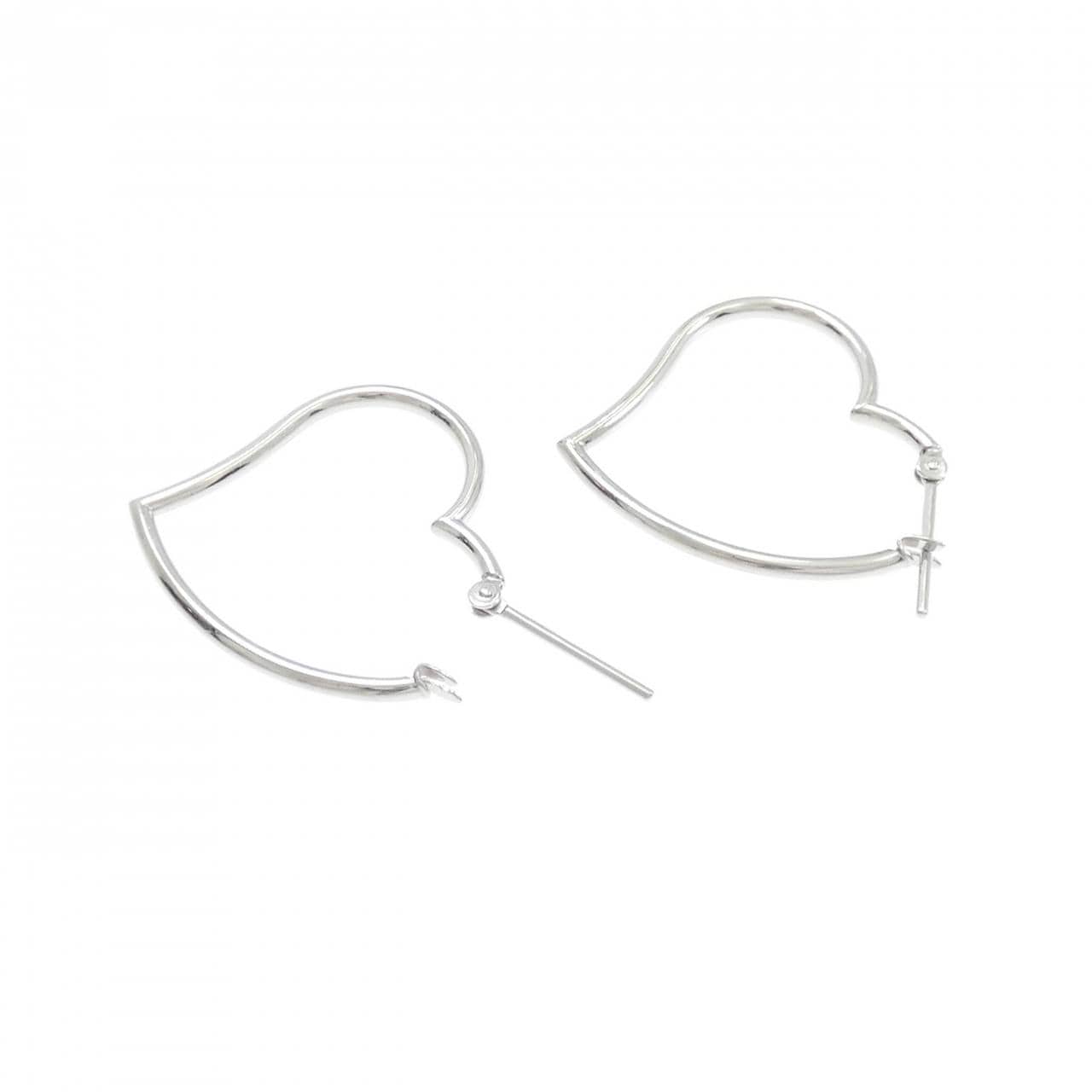 K14WG ハート ピアス