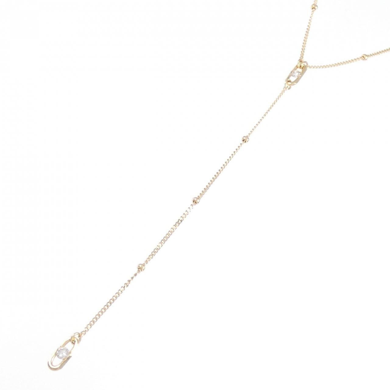 [新品] K18YG钻石项链 0.06CT