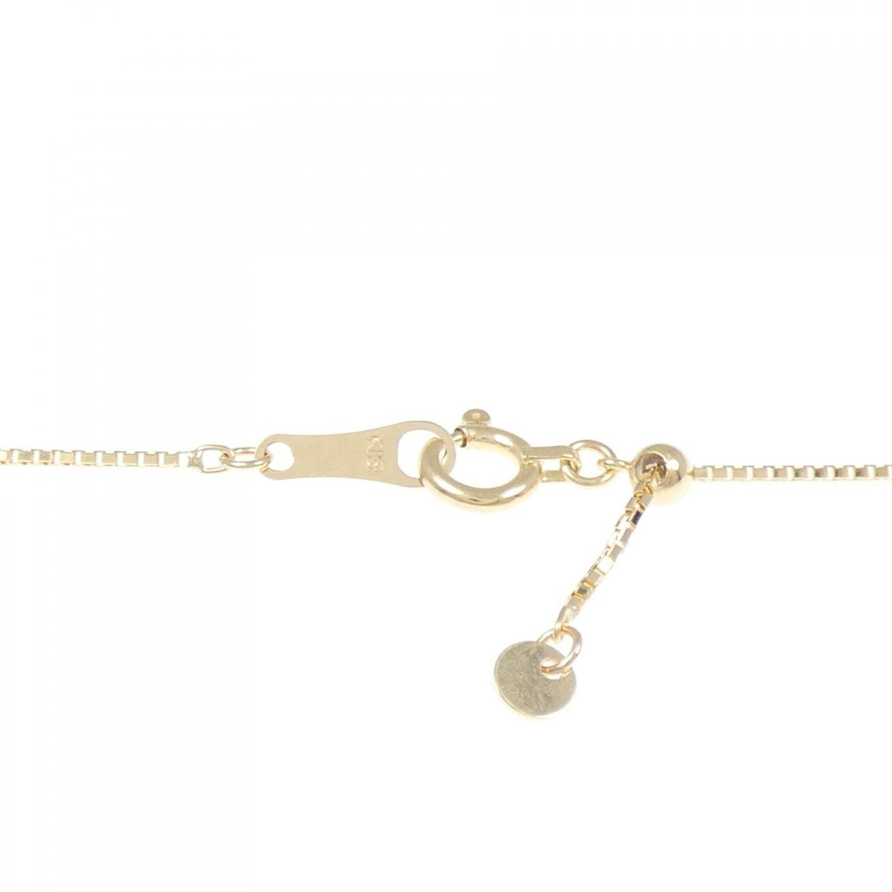 K18YG イニシャルM ダイヤモンド ネックレス 0.12CT