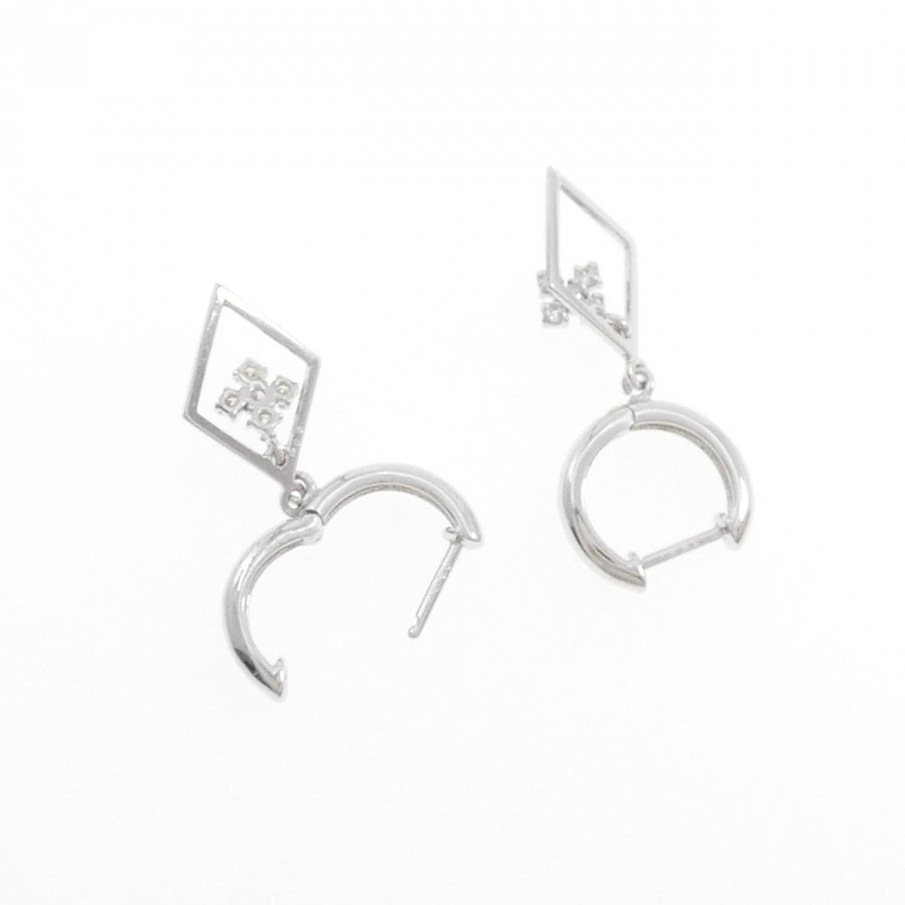 K18WG ダイヤモンド ピアス 0.10CT