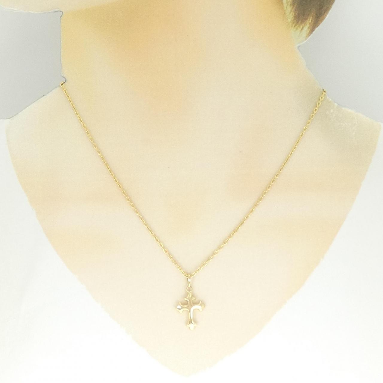 K18YG クロス ネックレス