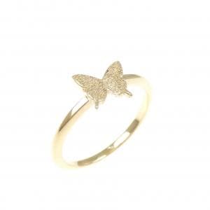 K18YG バタフライ ピンキー リング