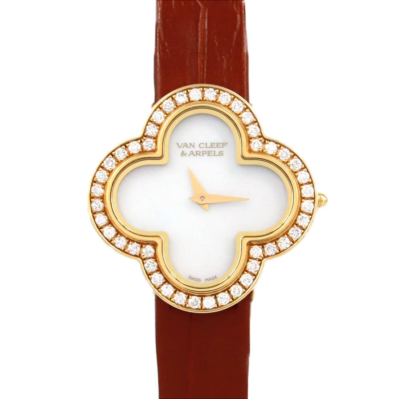 【ノーメンテナンス還元価格】ヴァンクリーフ&アーペル アルハンブラ YG/D 1365111/VCARM95900 YG クォーツ