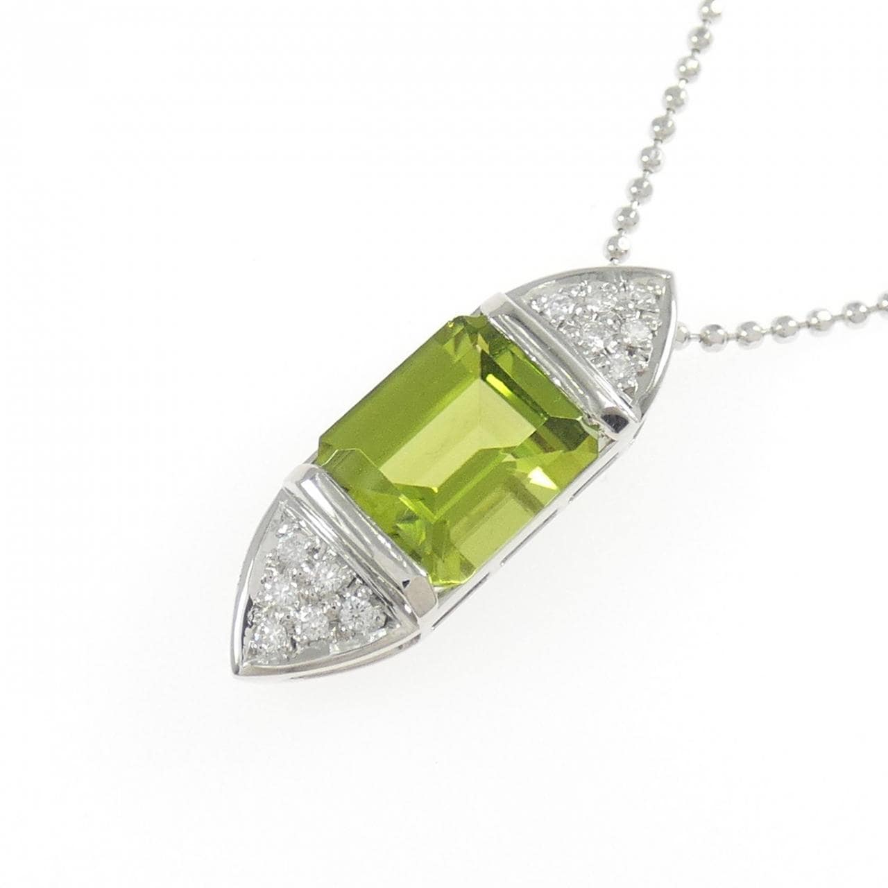 PT900/PT850 ペリドット ネックレス 2.96CT