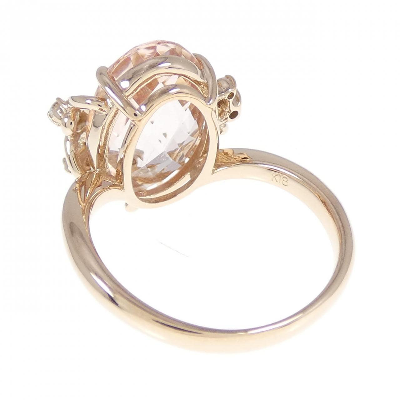 K18PG Morganite Ring 4.63CT