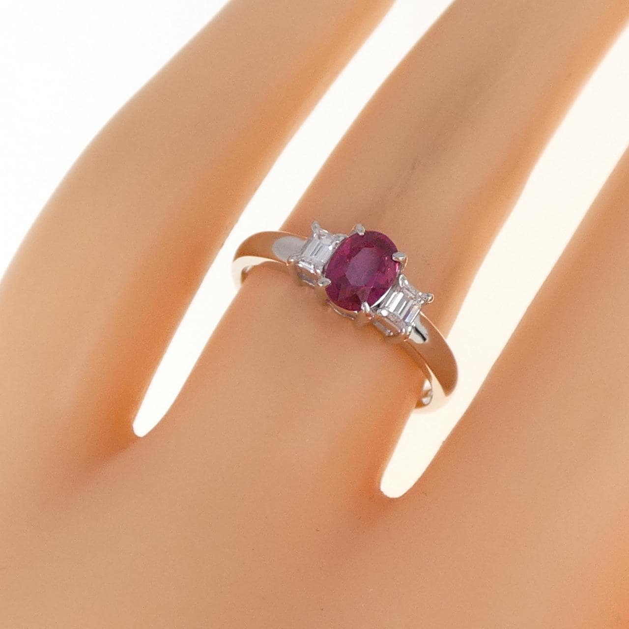 PT900红宝石戒指0.64CT