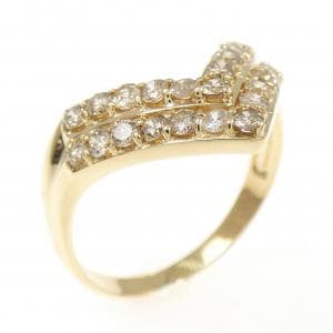 K18YG Diamond ring