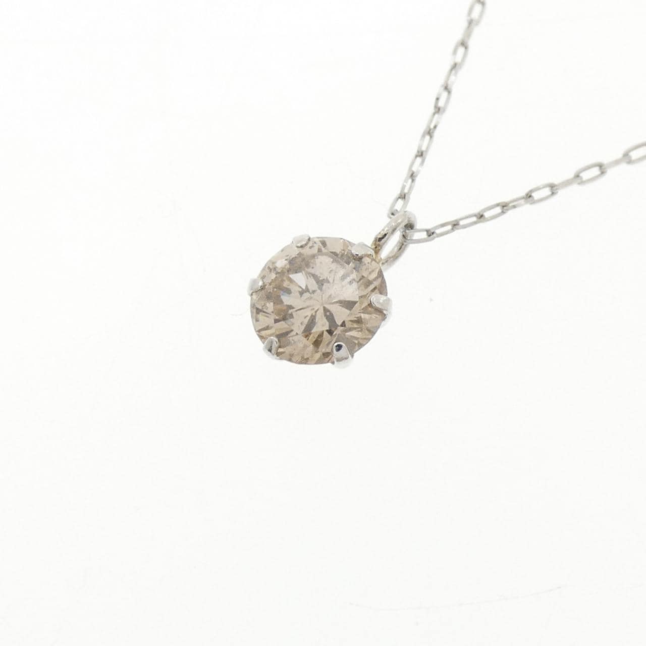 PT900 ソリティア ダイヤモンド ネックレス 0.30CT